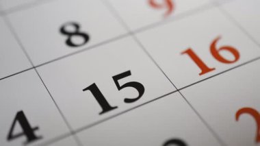 Bir gün bir takvim üzerinde kırmızı kalem tarafından imzalama