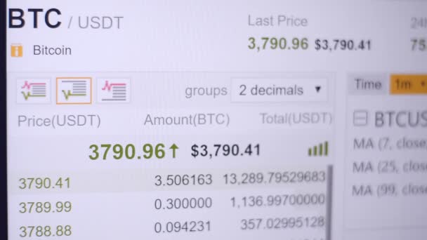 Ethereum ETH precio en línea — Vídeo de stock