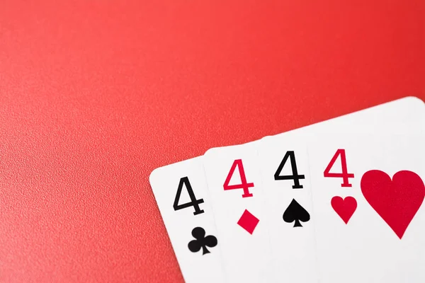 Cztery cztery karty do gry — Zdjęcie stockowe
