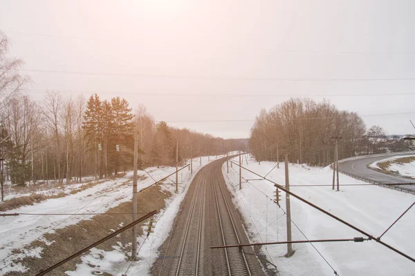 鉄道トラックの風景 — ストック写真