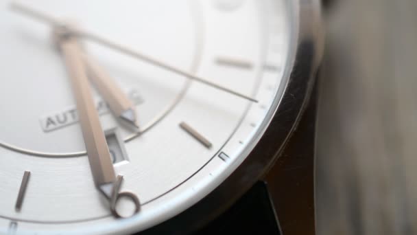 Reloj cara macro metraje — Vídeos de Stock