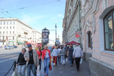 St. Petersburg, Rusya - 12 Temmuz 2015: St. Petersburg Kentsel şehir manzaralı