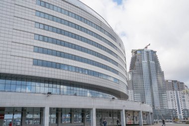 Minsk, Beyaz Rusya - Mart, 19, 2019: Minsk bölümü Arena stadyumu Minsk.