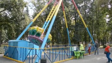 Minsk, Beyaz Rusya - 07 Eylül 2019: Minsk'teki lunapark