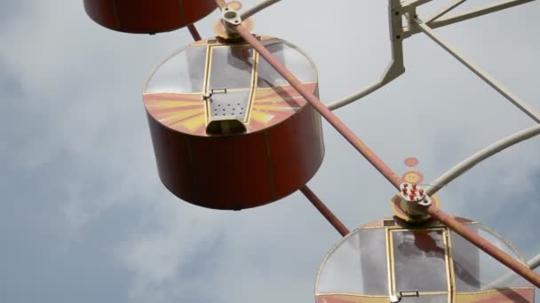 Ferris roda parte close-up — Vídeo de Stock