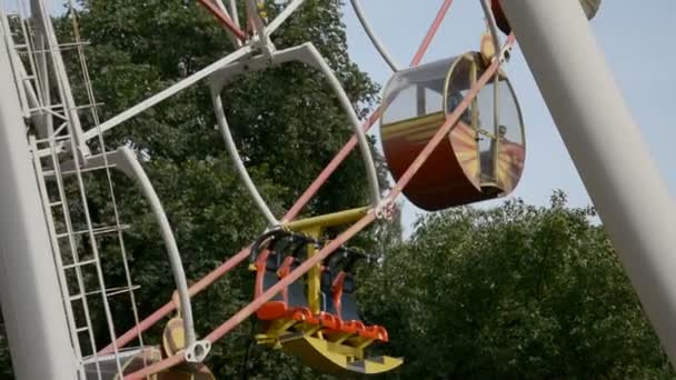 Ferris Wheel rész közelről — Stock videók