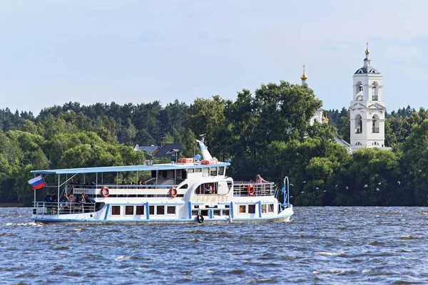 Regio Moskou Rusland 2019 Oud Klein Russisch Passagiersschip Raritet Drijft — Stockfoto