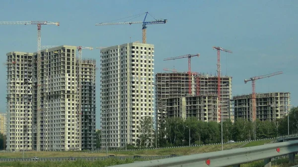 Nuevos Edificios Residenciales Varios Pisos Distrito Odintsovo Región Moscú Vista —  Fotos de Stock