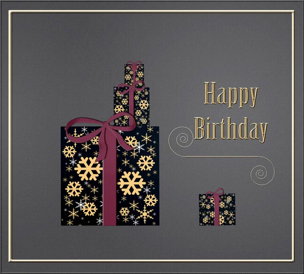 Happy birthday greeting card — Stock Photo, Image