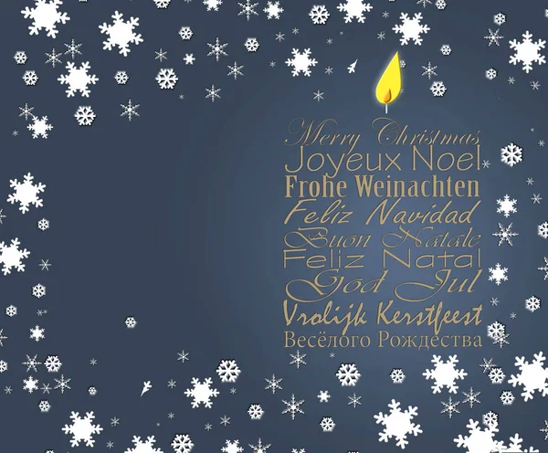 Merry Christmas wishes corporate bisuness card in European languages