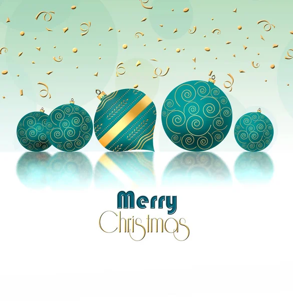 Fondo de Navidad con turquesas bolas azules — Foto de Stock