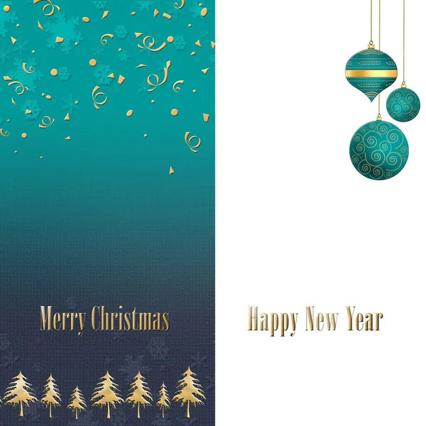 Christmas New Year background with balls — Stock Photo, Image