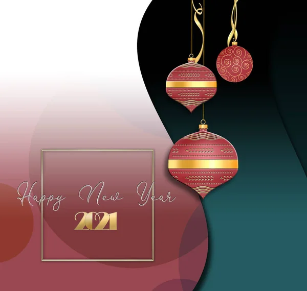Kerstmis 2021 Nieuwjaar versierd met rode lantaarns — Stockfoto