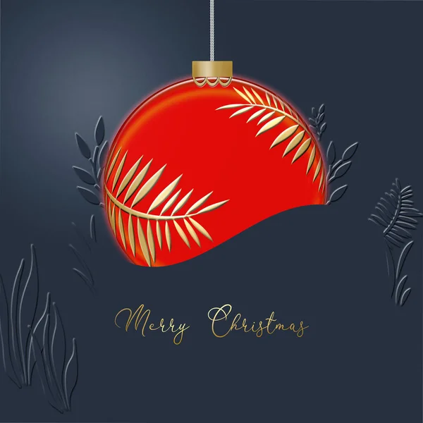 Kırmızı toplu minimalist Noel arkaplanı