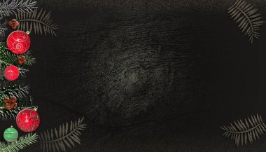 Ahşap zemin üzerinde Yeni Yıl tahtası