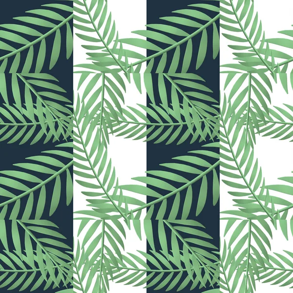 Green Botanical Design Blue White Background Illustration Seamless Pattern — Stock Photo, Image