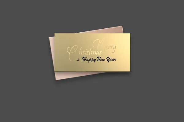 Christmas Minimalist Luxury Design Gold Gold Shiny Metallic Plaque Text — Stock Photo, Image