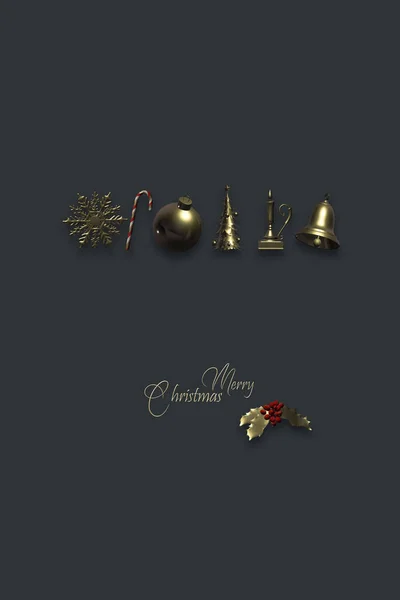 크리스마스 배경에는 Xmas 황금의 상징이 있습니다 눈송이 빛나는 텍스트 크리스마스 — 스톡 사진