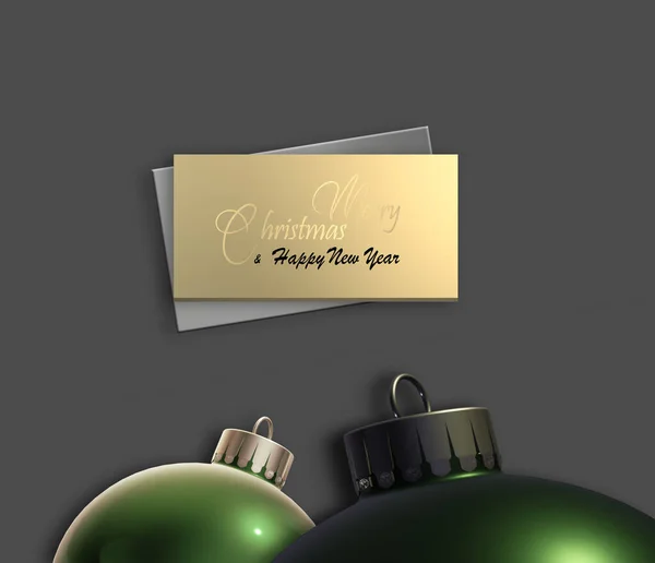 현실적 크리스마스 디자인 현실적 퍼즐맞추기 Xmas Ball Bauble Dark Background — 스톡 사진