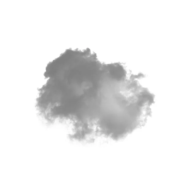 Cloud Isolerad Vit Bakgrund För Att Göra Borstar Photoshop Monokrom — Stockfoto