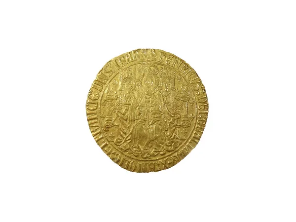 Vii Henrik Király Aranyérmét Először 1489 Ben Bocsátották Amelynek Értéke — Stock Fotó