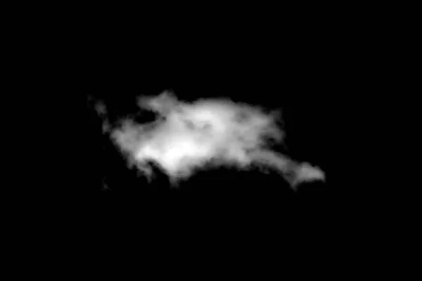 テクスチャブラシを作るための黒の背景に隔離された雲モノクロ画像 — ストック写真