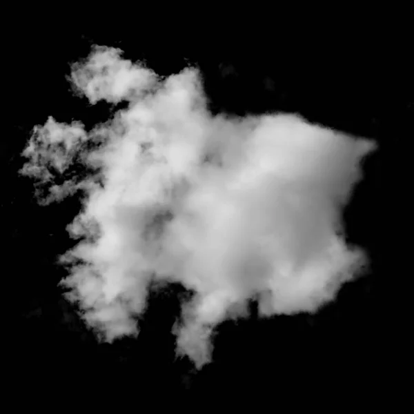 Cloud Isolerad Svart Bakgrund För Att Göra Textur Borstar Monokrom — Stockfoto