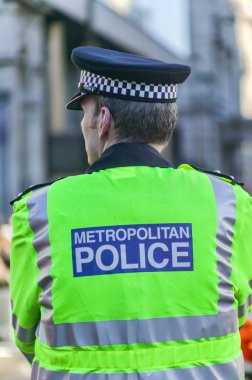 Londra, İngiltere, İngiltere, 1 Ocak 2010: Londra 'da görev yapan bir metropolitan polis memurunun İngiltere' deki resmi