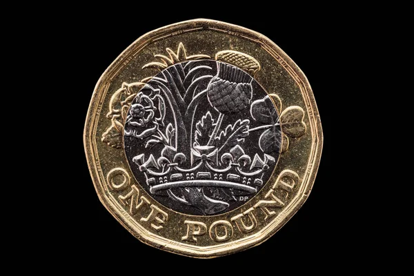 Нова Фунт Британської Монети Великої Британії Введена 2017 Році Яка — стокове фото