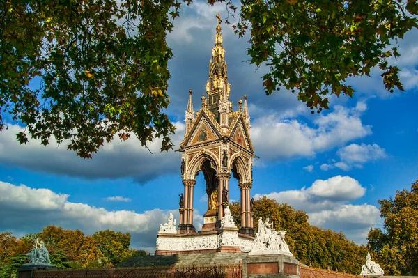 Albert Memorial Kensington London England Which Finished 1876 Commemorate Death — Stock Photo, Image