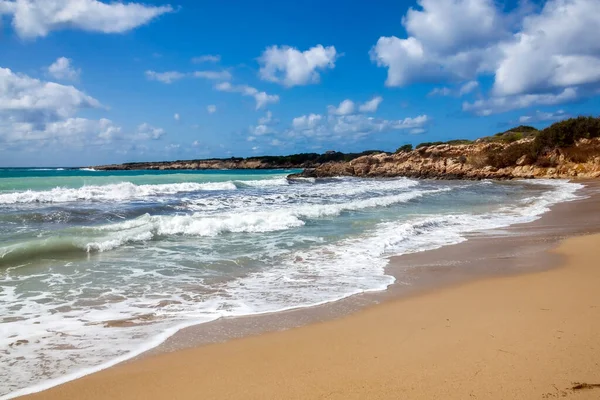 Coral Bay Cyprus Coastline Resort White Sand Beach Mediterranean Island — Stock Photo, Image