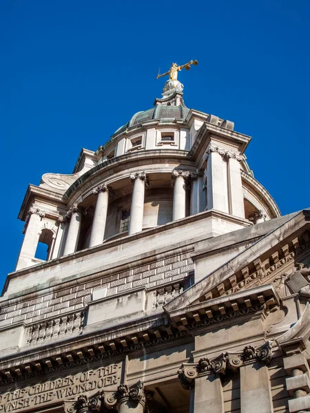 Scales Justice Des Central Criminal Court Liebevoll Als Old Bailey — Stockfoto