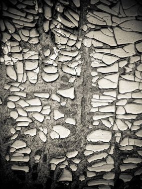 Eski duvarın fotoğrafı. İçinde boya kalıntıları var.