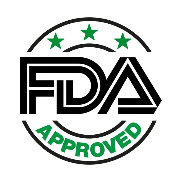 Food Drug Administration Fda Approved Vector Stamp — Stock Vector