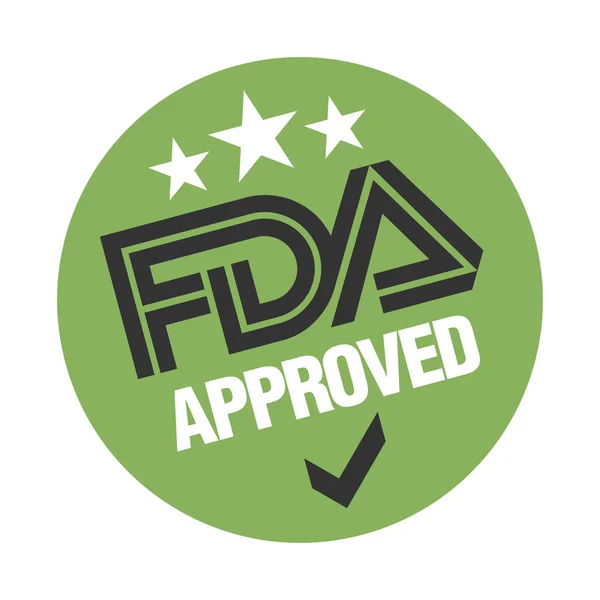 Food Drug Administration Fda Approved Vector Stamp — Stock Vector