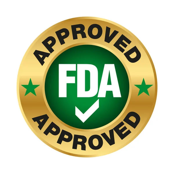 Food Drug Administration Fda Genehmigt Vektorstempel — Stockvektor
