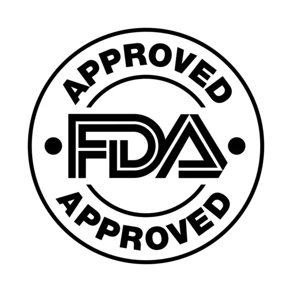 Food Drug Administration Fda Approved Vector Stamp — Stock Vector