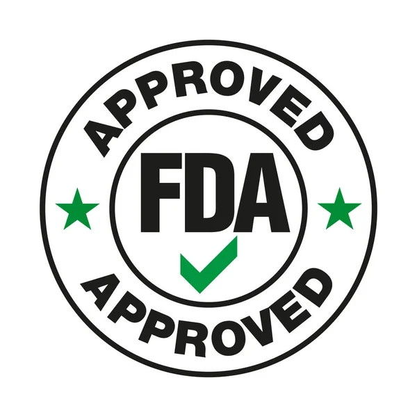 Food Drug Administration Fda Genehmigt Vektorstempel — Stockvektor