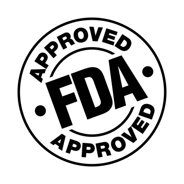 Administración Alimentos Medicamentos Los Estados Unidos Fda Aprobó Sello Vectorial — Archivo Imágenes Vectoriales