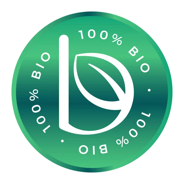100 Bio Product Vector Logo — Stockvector