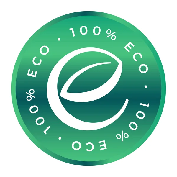 100 Logotipo Del Icono Del Vector Del Producto Ecológico — Archivo Imágenes Vectoriales