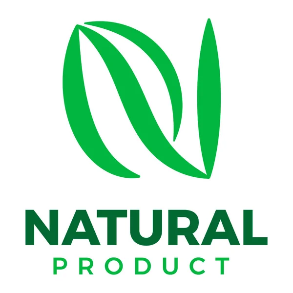 Logotipo Del Icono Del Vector Del Producto 100 Natural — Archivo Imágenes Vectoriales