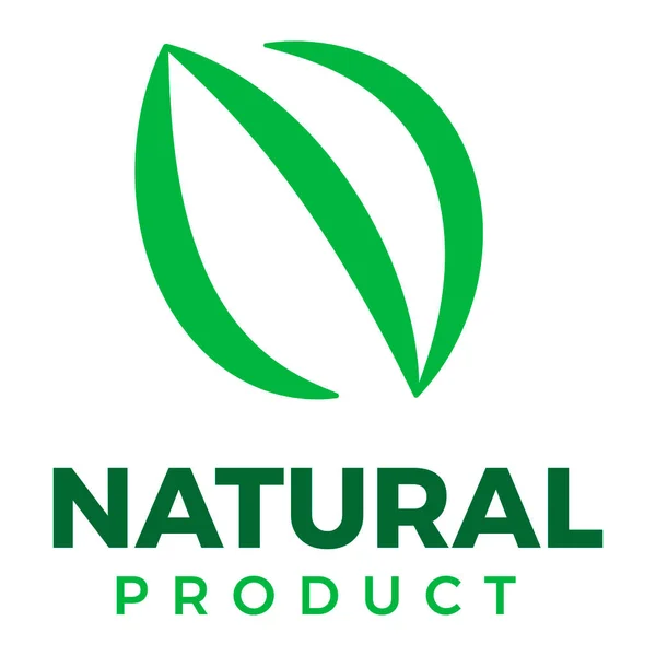 Logotipo Del Icono Del Vector Del Producto 100 Natural — Archivo Imágenes Vectoriales