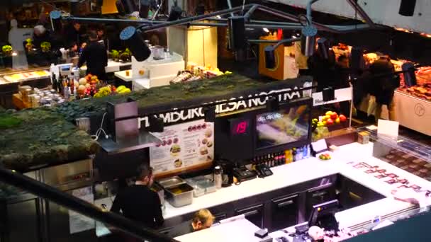 Madrid Span Mart 2018 San Anton Market Piyasa Chueka Bölgesi — Stok video