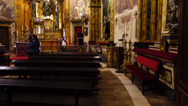 Madrid Espanha Março 2018 Igreja Anton Igreja Foi Fundada Por — Vídeo de Stock