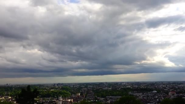 Облака Над Городом Стрельба Времени — стоковое видео