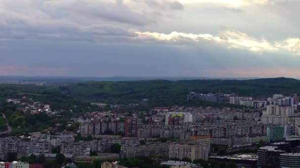 Nubes Sobre Ciudad Tiro Lapso Tiempo — Vídeo de stock