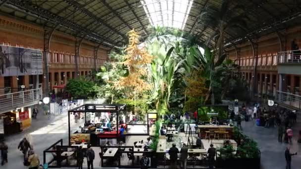 Madrid España Abril 2018 Estación Ferroviaria Atocha Caducidad — Vídeos de Stock