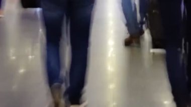 KIEV, UKRAINE - 21 Mart 2018: Boryspil Uluslararası Havaalanı Yolcuları.