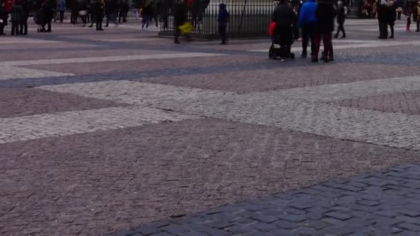 Madrid Espagne Mars 2018 Touristes Sur Plaza Mayor Temps Écoulé — Video